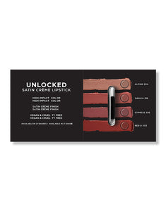 Unlocked Satin Crème Lipstick Sample Card